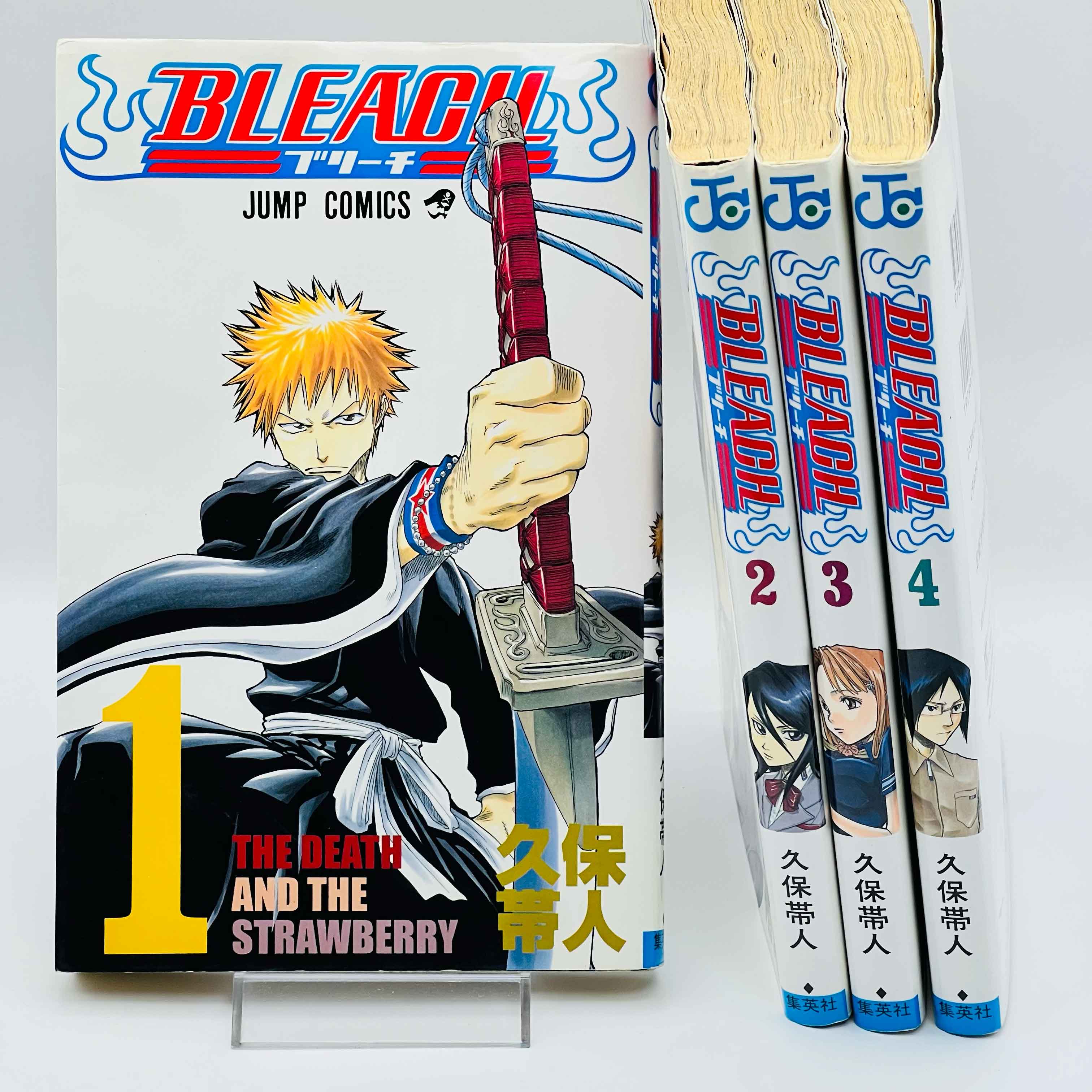 1st Print Edition - Bleach - Volume 01 02 03 04 - 2002 - Japanese