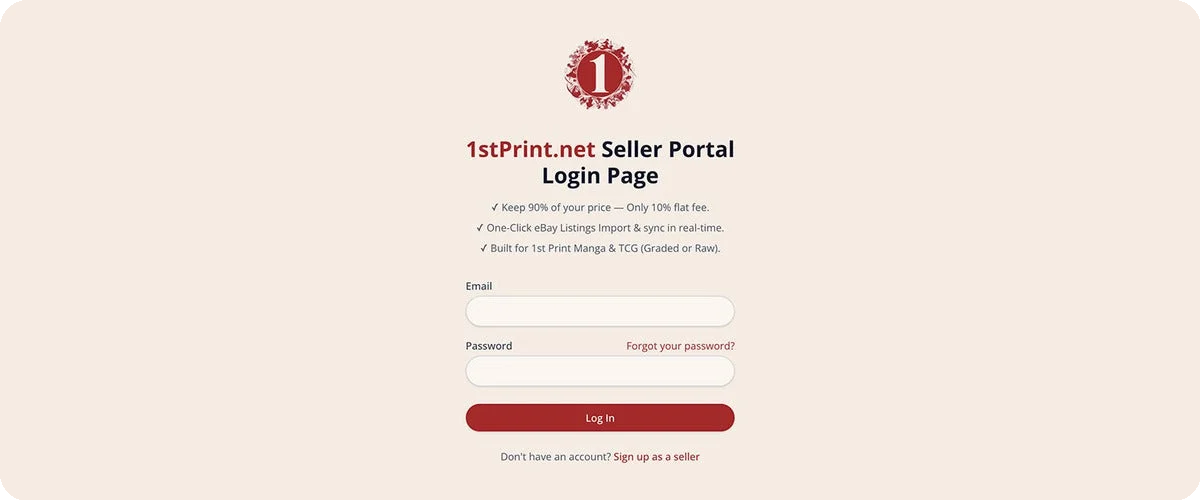 Welcome to the 1stPrint.net Seller Portal