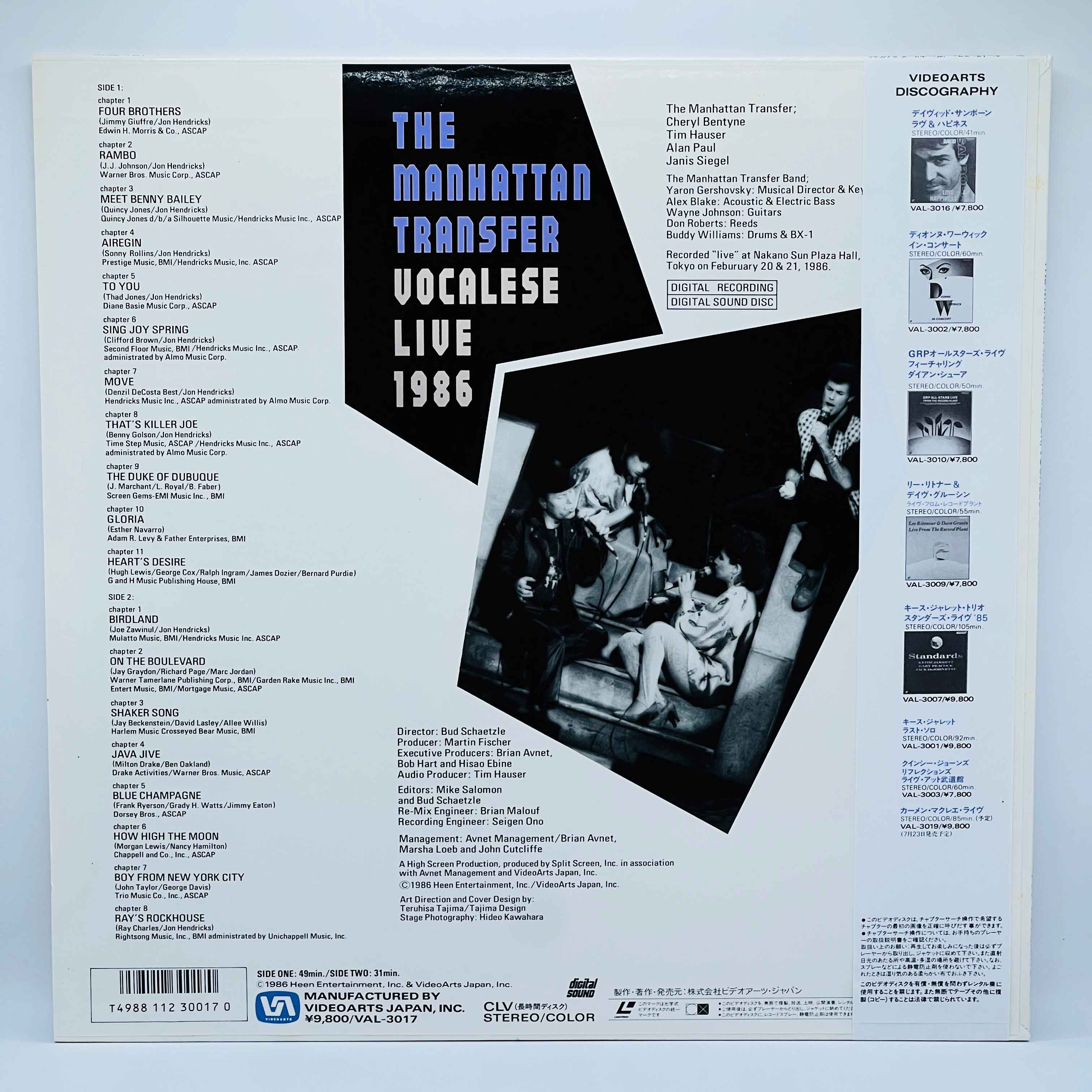 Manhattan Transfer: Vocalese Live 1986 /w Obi
